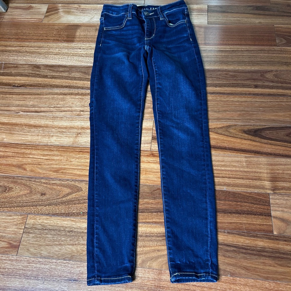 American Eagle Jeggings Size‎ 0 Dark Wash Stretch Denim Jeans
